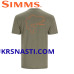 Футболка Simms Bass Outline T-Shirt Military Heather